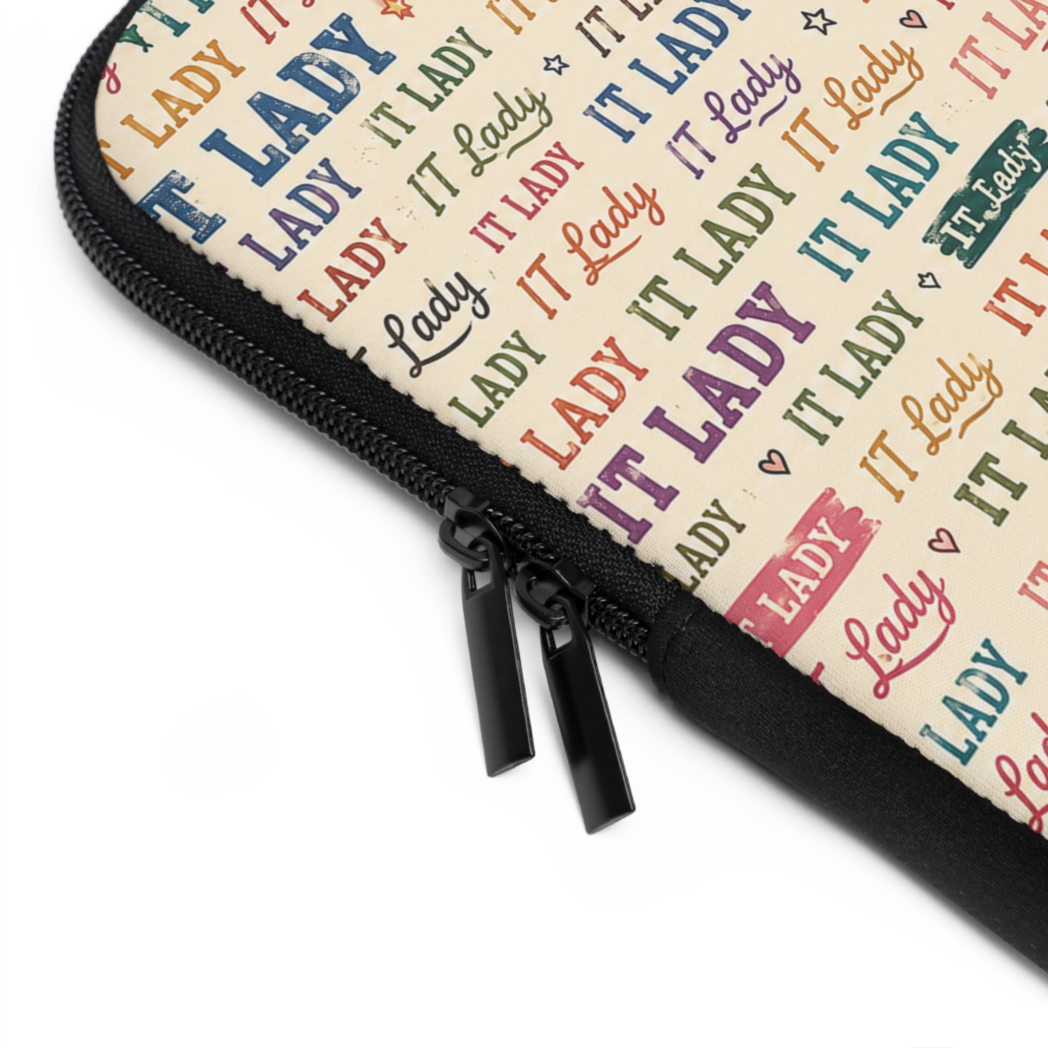 I.T. Lady Vintage Laptop Sleeve - Retro Rainbow Tech Accessory