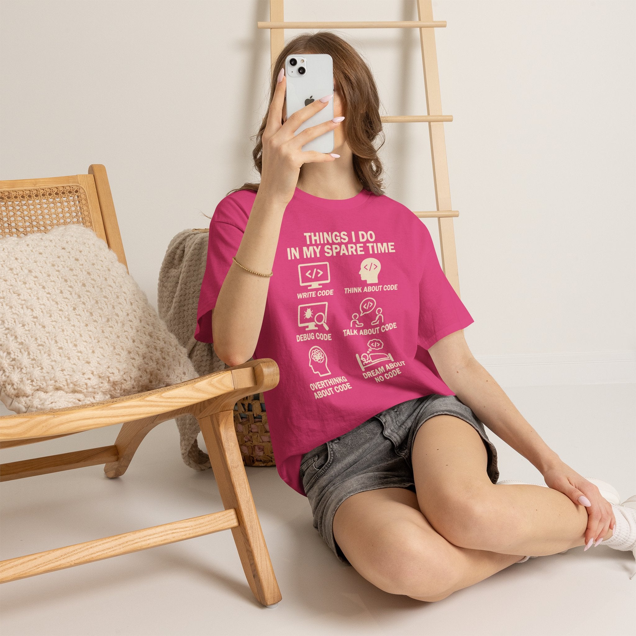 Things I Do in My Spare Time (Code) Unisex Heavy Cotton T-Shirt