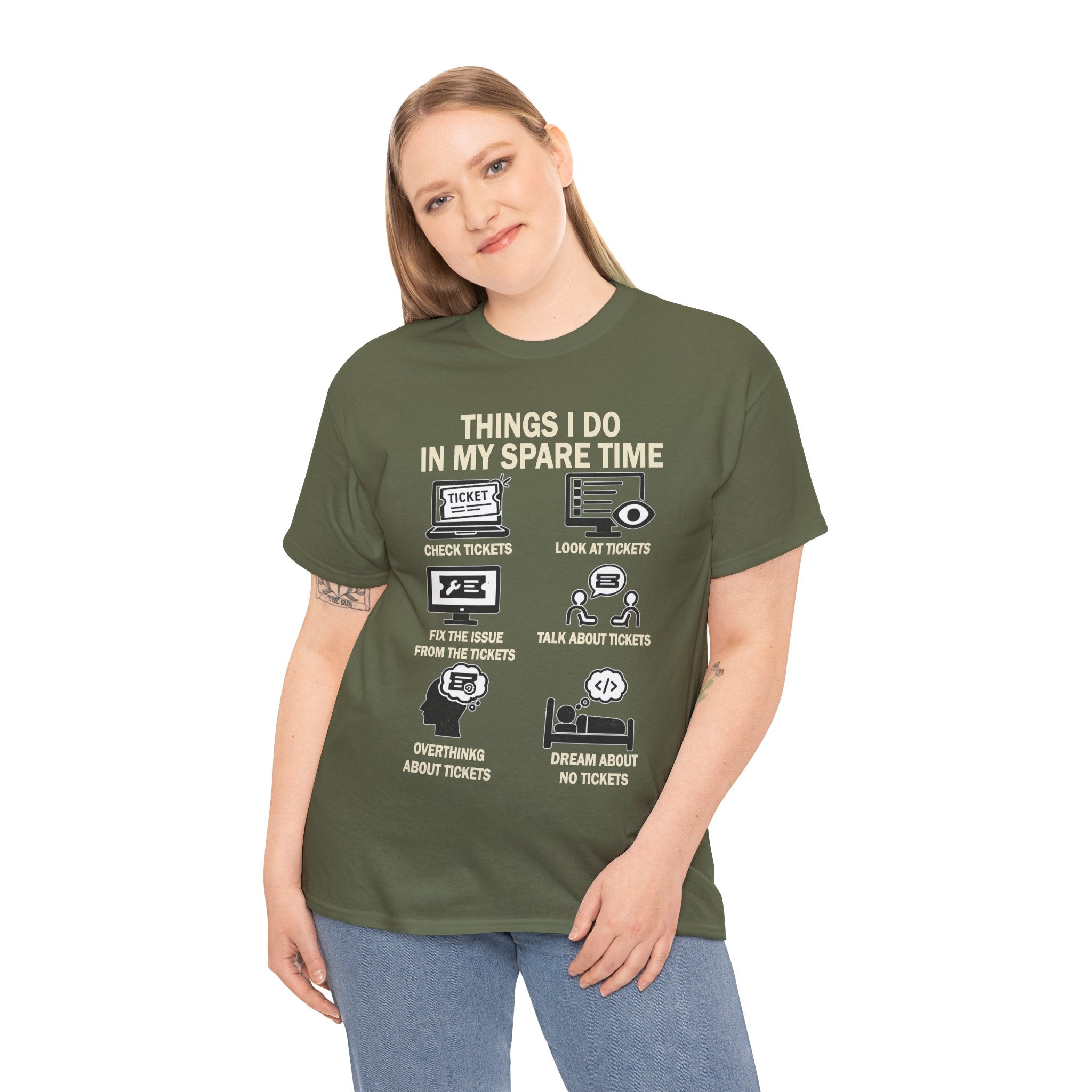 Things I Do In My Spare Time Ticket Obsessed Unisex Heavy Cotton T-Shirt