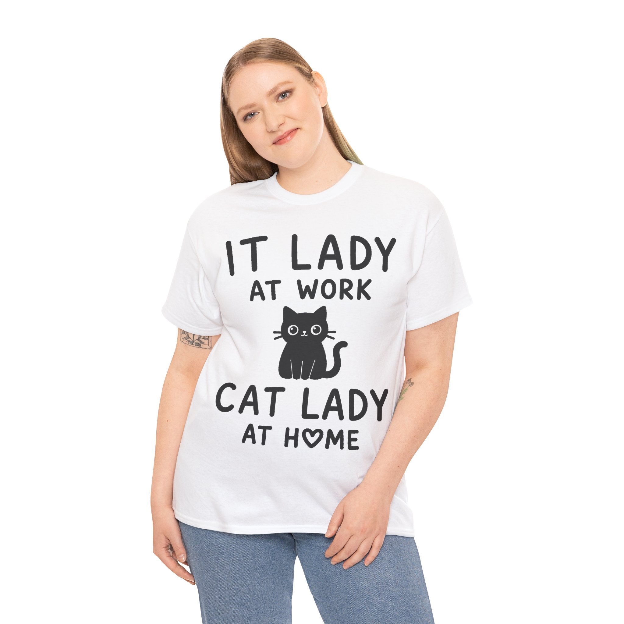 IT Lady at Work / Cat Lady at Home Softstyle T-Shirt