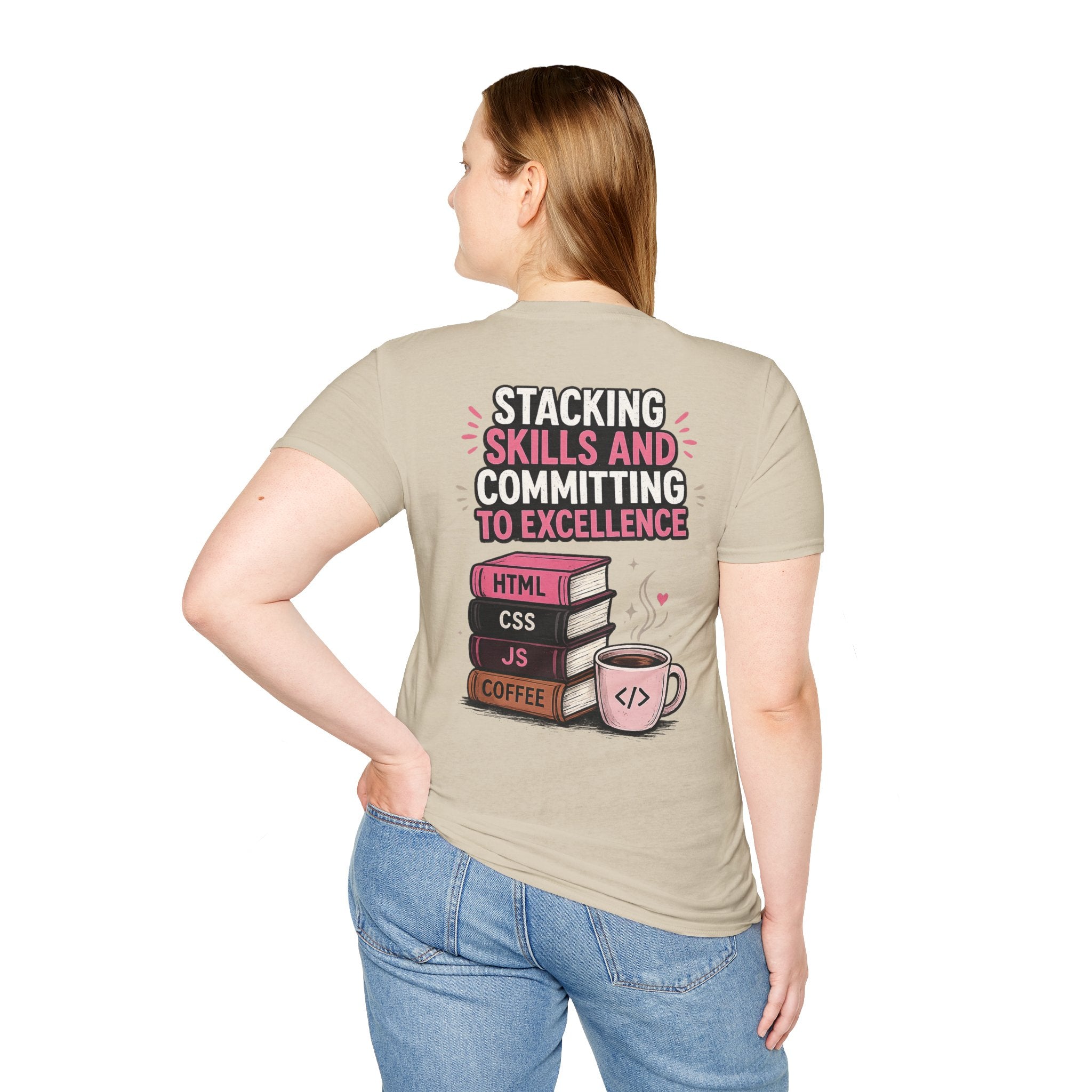 Stacking Stills and Committing to Excellence Unisex Softstyle T-Shirt
