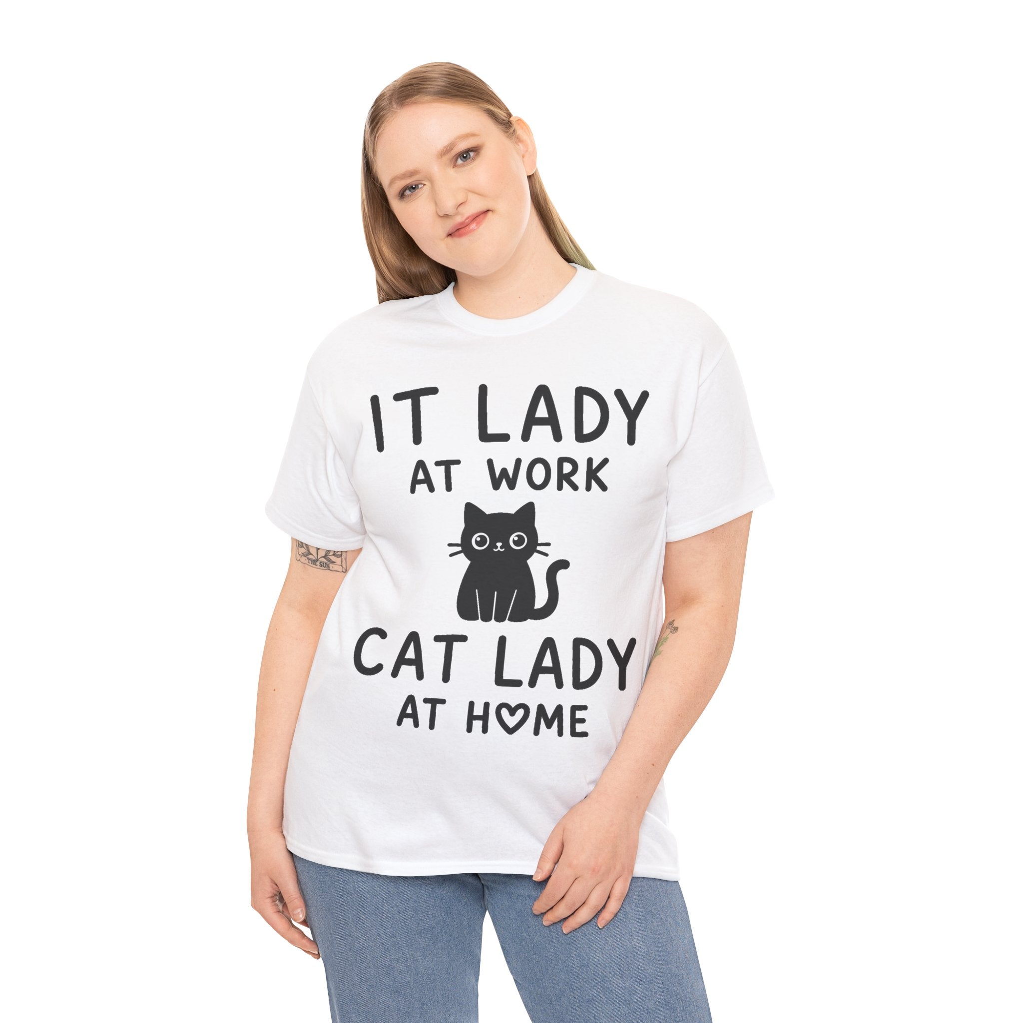 IT Lady at Work / Cat Lady at Home Softstyle T-Shirt