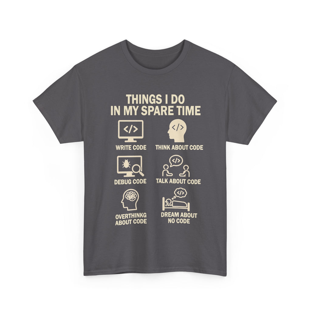 Things I Do in My Spare Time (Code) Unisex Heavy Cotton T-Shirt