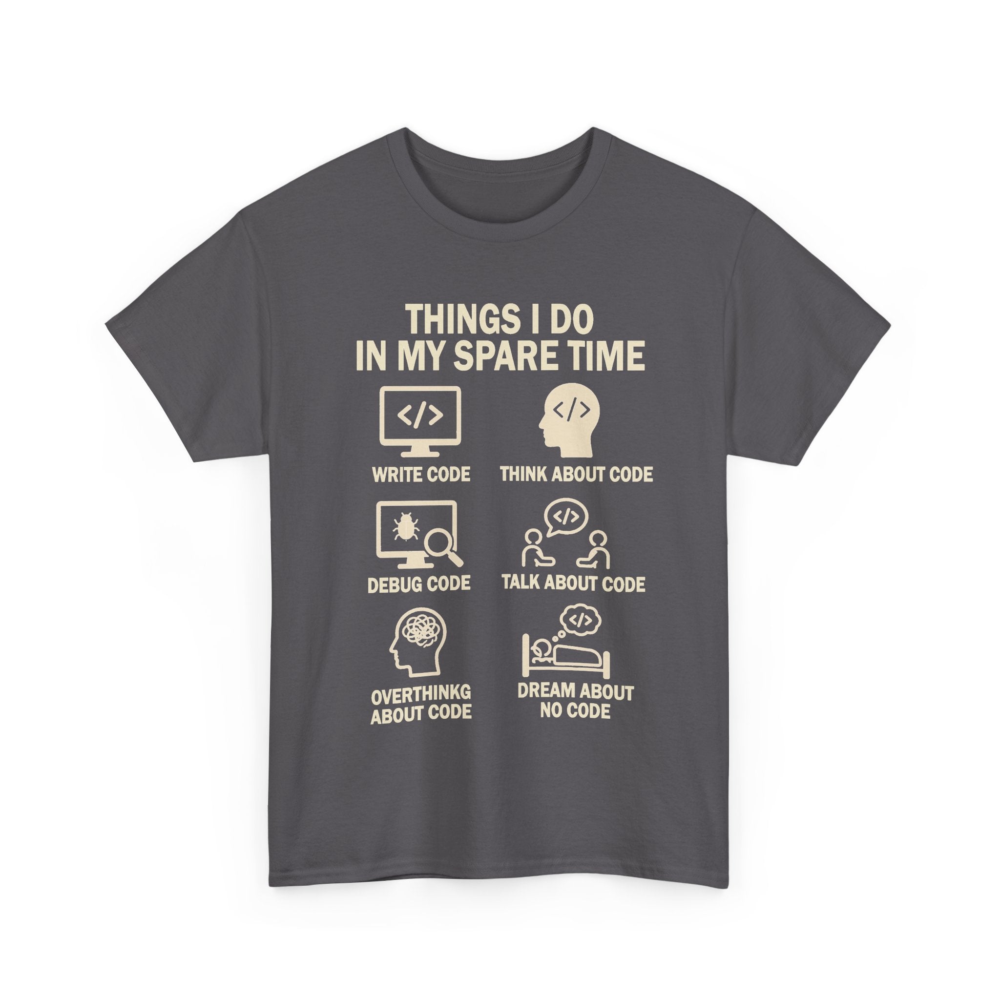 Things I Do in My Spare Time (Code) Unisex Heavy Cotton T-Shirt