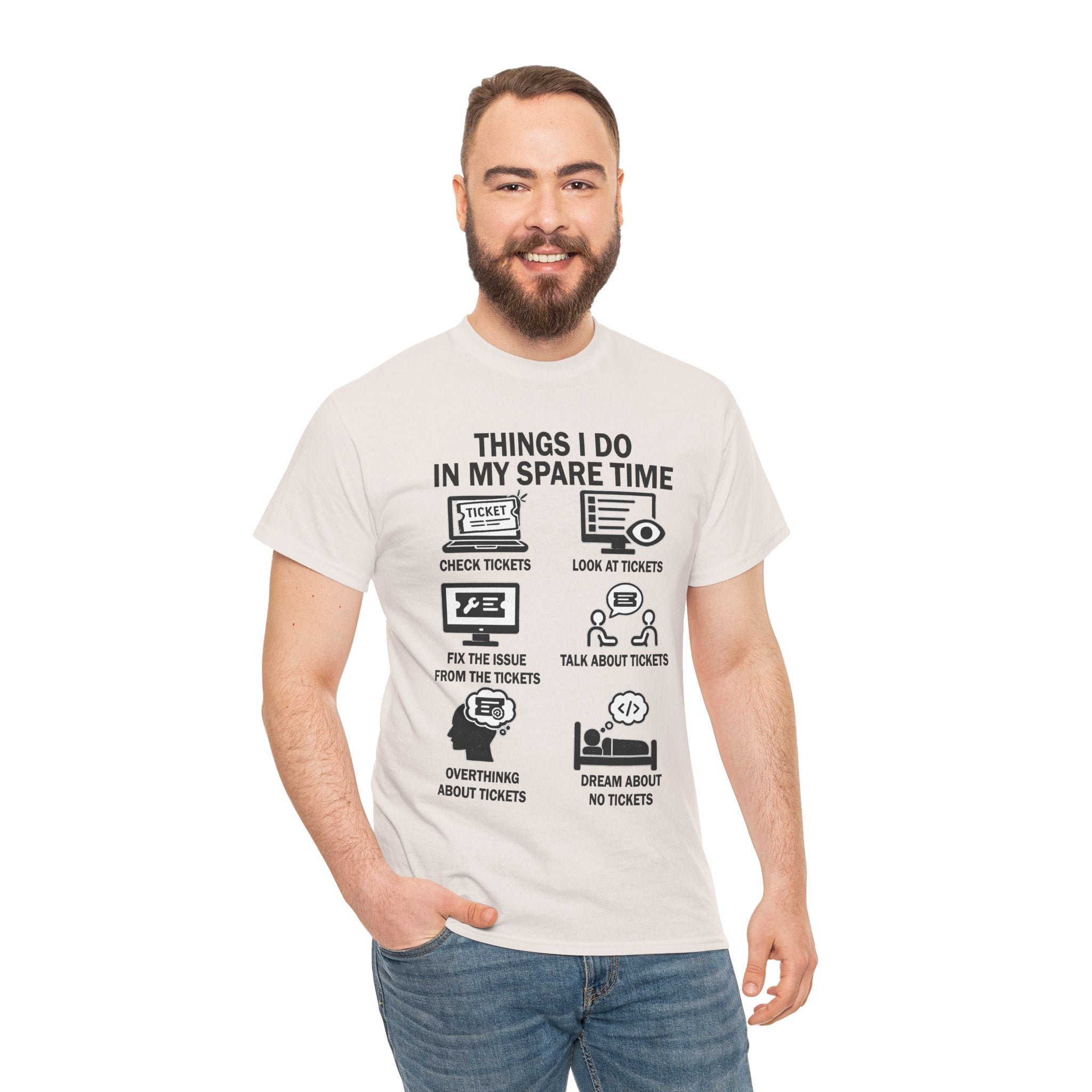 Things I Do In My Spare Time Ticket Obsessed Unisex Heavy Cotton T-Shirt