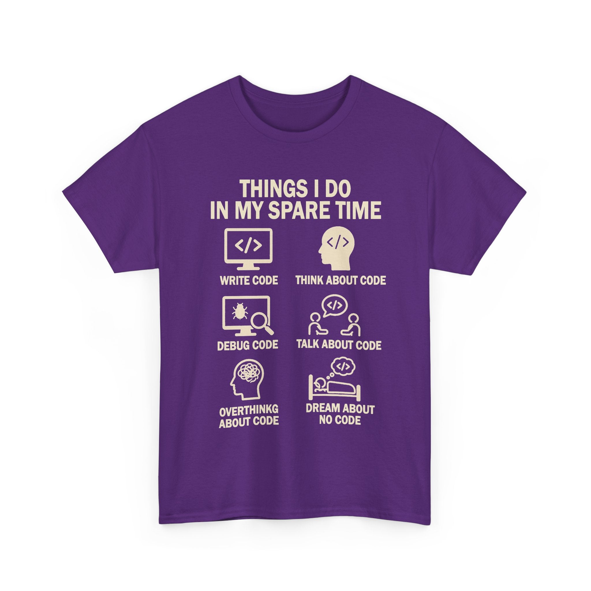 Things I Do in My Spare Time (Code) Unisex Heavy Cotton T-Shirt