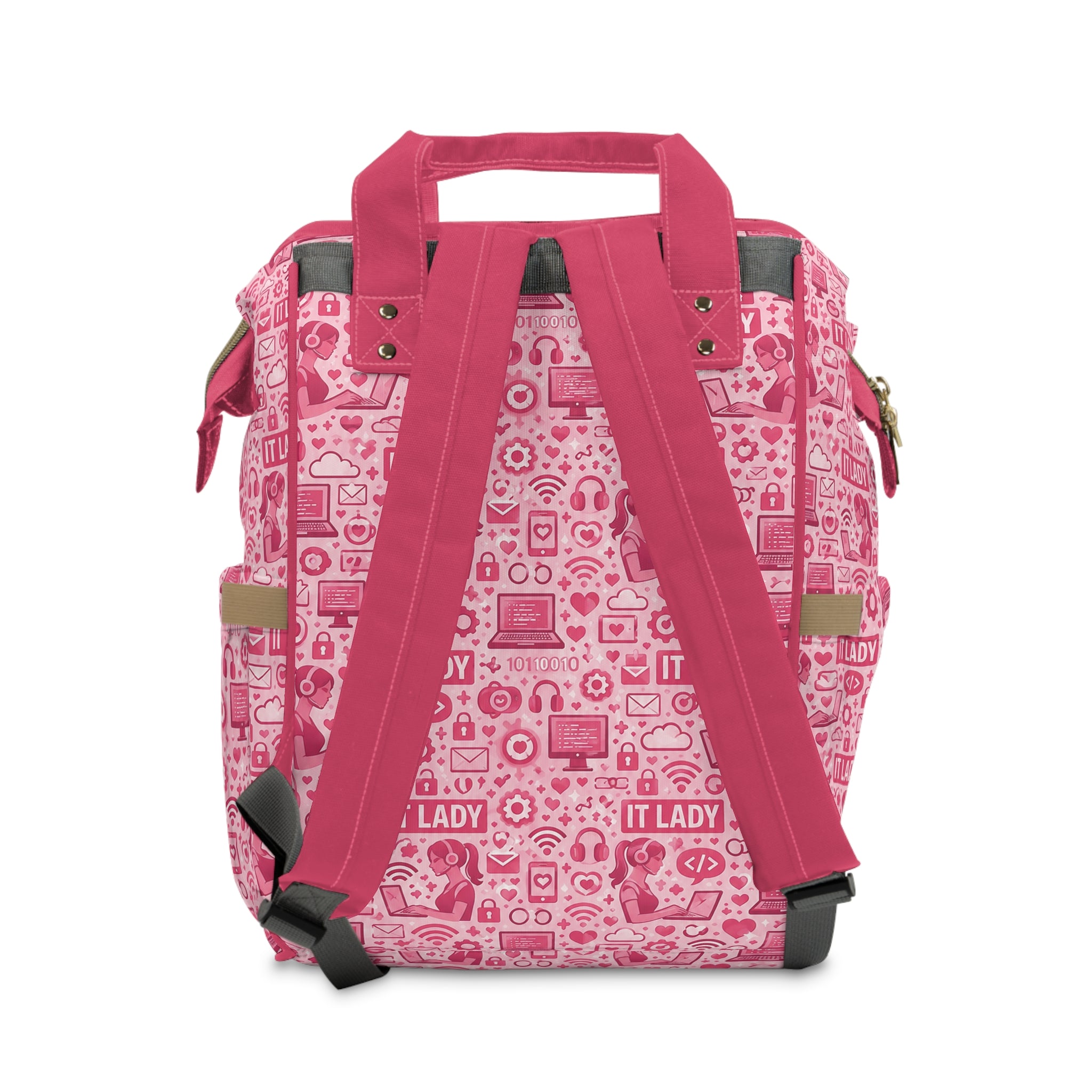 Pink 'IT LADY' Multifunctional Travel Backpack
