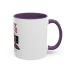 Coffee First Tickets Accent Mug - Funny Pink Heart Coffee Lover Gift (11/15oz)