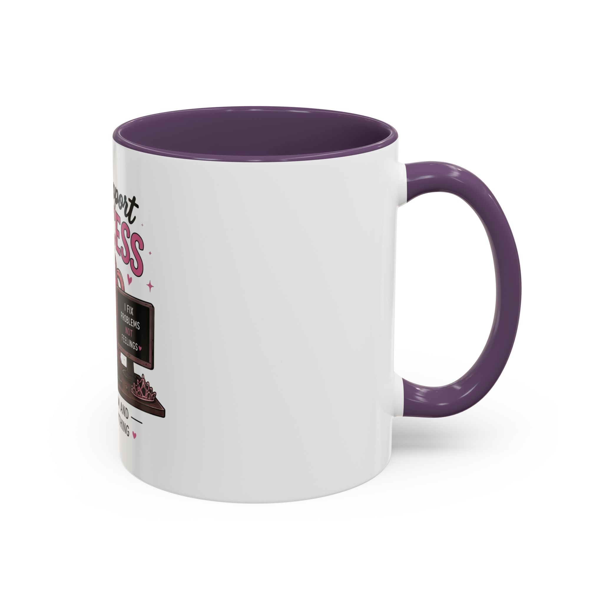 Coffee First Tickets Accent Mug - Funny Pink Heart Coffee Lover Gift (11/15oz)