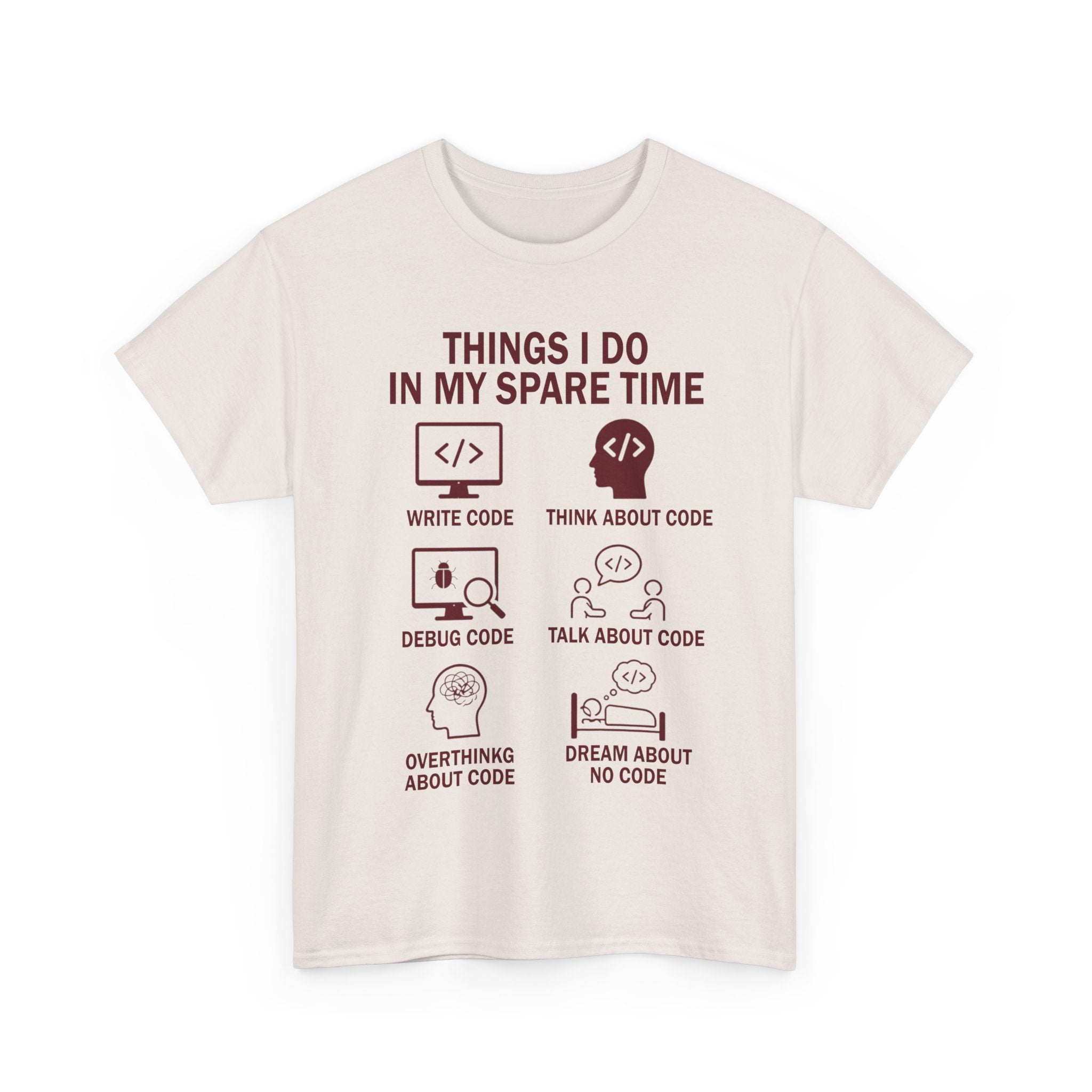 Things I Do in My Spare Time (Code) Unisex Heavy Cotton T-Shirt