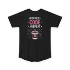 COFFEE CODE REPEAT Programmer Unisex Long T‑Shirt