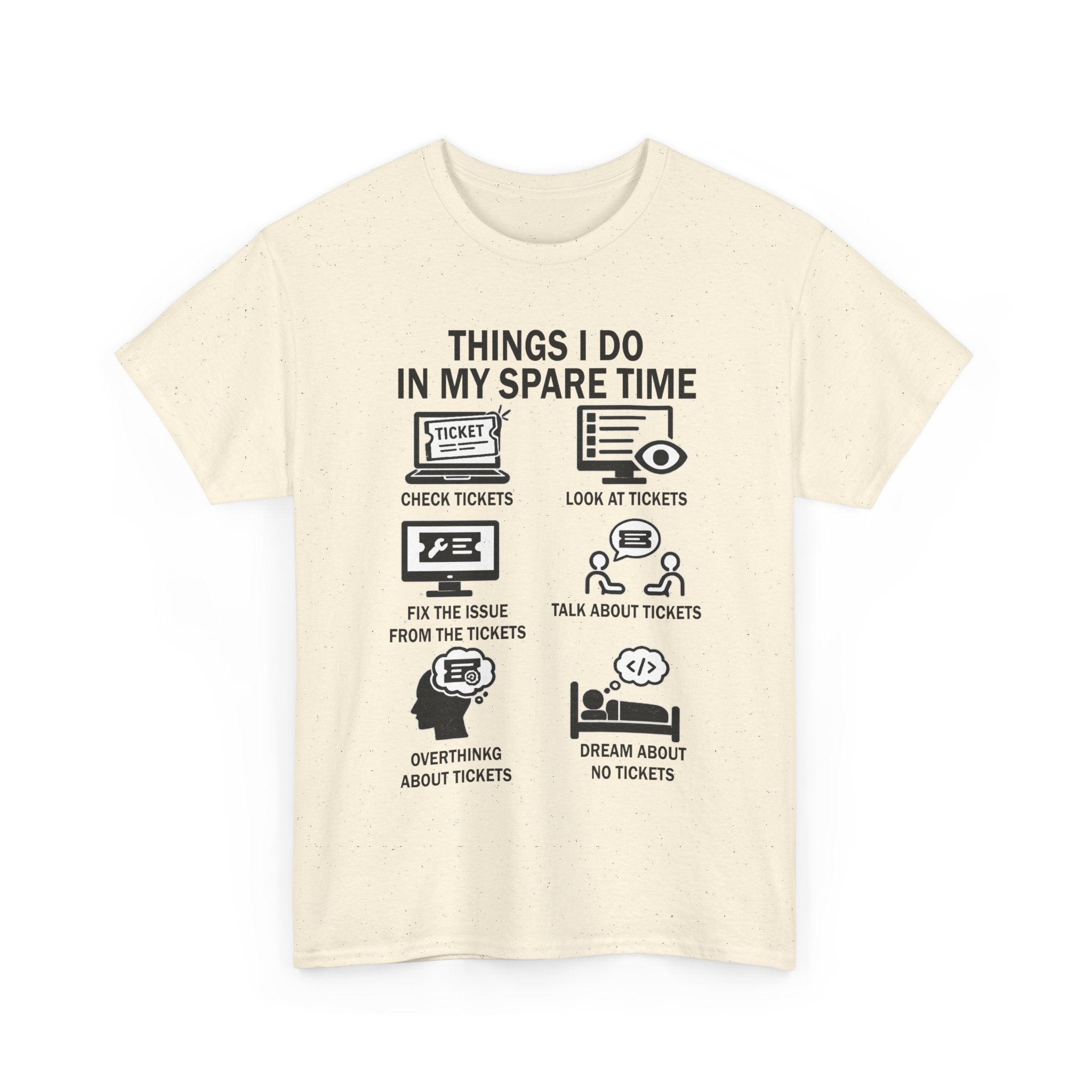 Things I Do In My Spare Time Ticket Obsessed Unisex Heavy Cotton T-Shirt