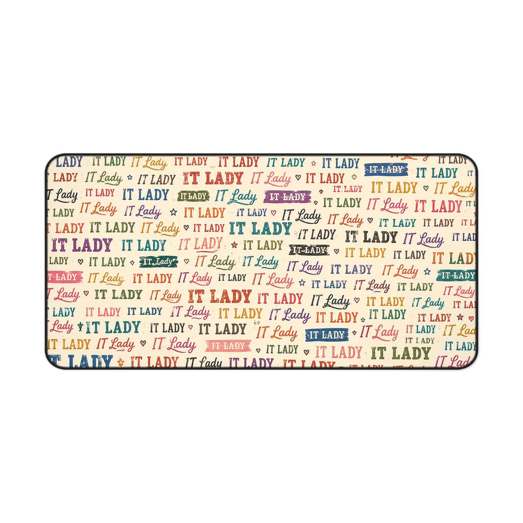 IT Lady Pattern Desk Mat- Colorful Mouse Pad