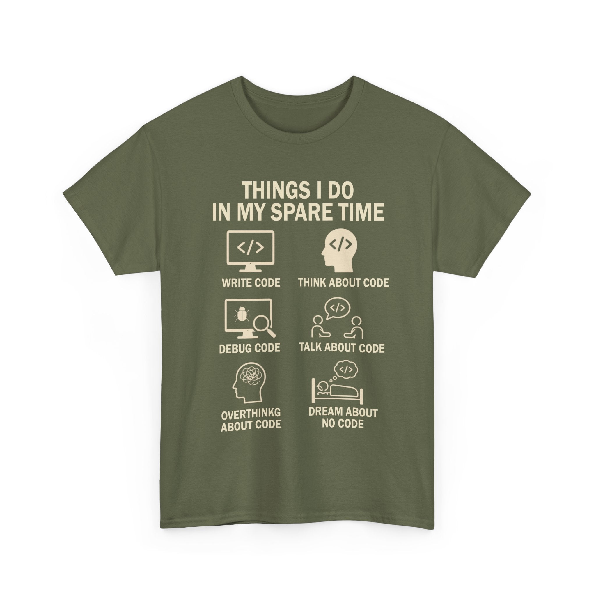 Things I Do in My Spare Time (Code) Unisex Heavy Cotton T-Shirt